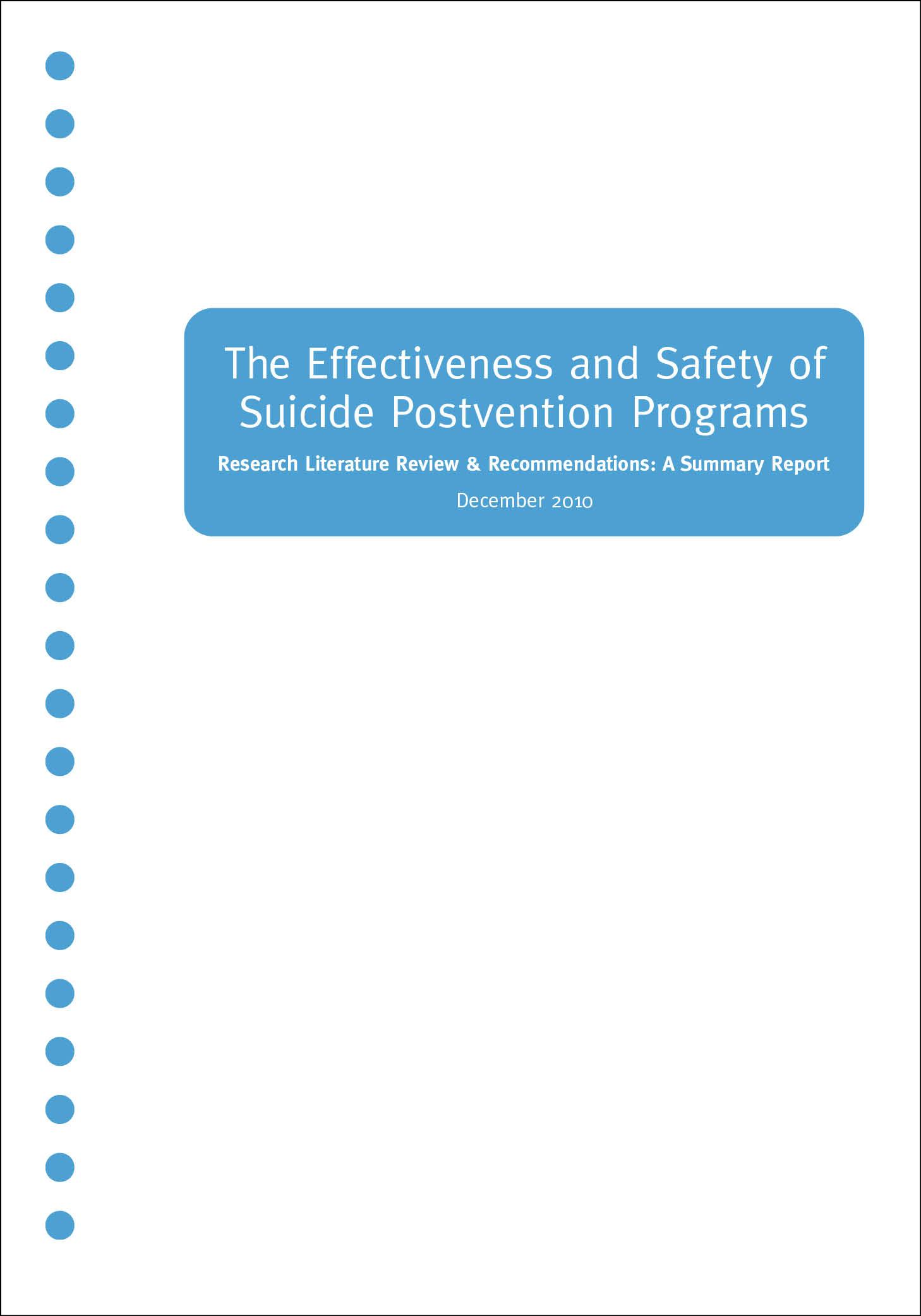 Literature review teenage safety